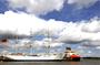 Stralsund - die alte "Gorch Fock" an ihrem Liegeplatz