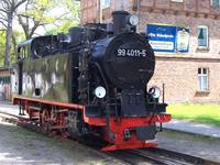 Rügen / Göhren - Lokomotive der historischen Schmalspurbäderbahn