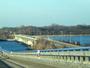alter Rügendamm von der neuen Rügenbrücke aus gesehen